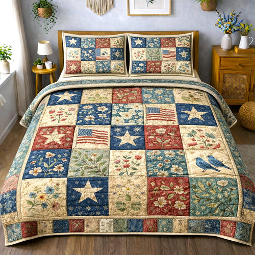 Liberty Stars 3-Piece Quilted Bedding Set GFTOMA10270