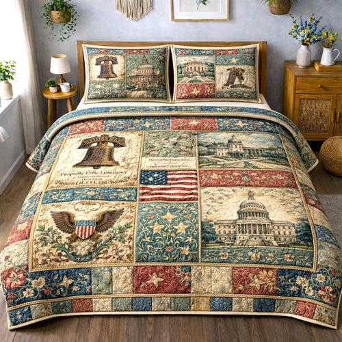 Patriot Glory 3-Piece Quilted Bedding Set GFTOMA10271