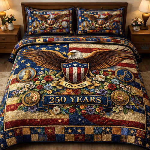 Liberty 250 3-Piece Quilted Bedding Set GFTOMA10313
