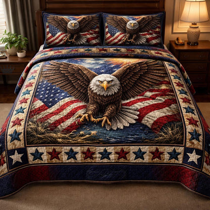 Proud Eagle 3-Piece Quilted Bedding Set GFTOMA10314