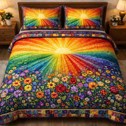 Radiant Wildflower 3-Piece Quilted Bedding Set GFTOMA10320