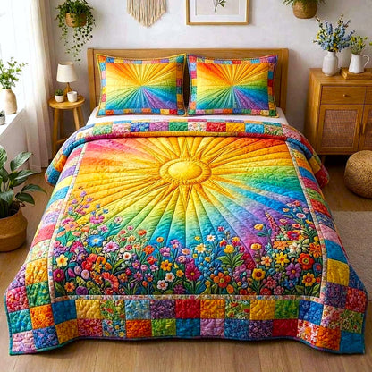 Luminous Bloom 3-Piece Quilted Bedding Set GFTOMA10322
