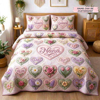 Sweet Bloom 3-Piece Quilted Bedding Set QTCUZ GFTOMA10328