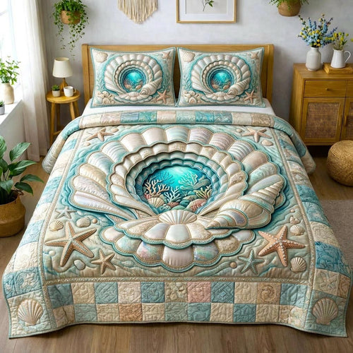 Coastal Treasure 3-Piece Quilted Bedding Set GFTOMA10337