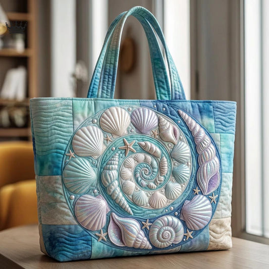 Ocean Shells Quilted Tote Bag GFTOMA10345