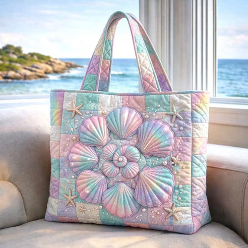 Seaside Shells Quilted Tote Bag GFTOMA10348