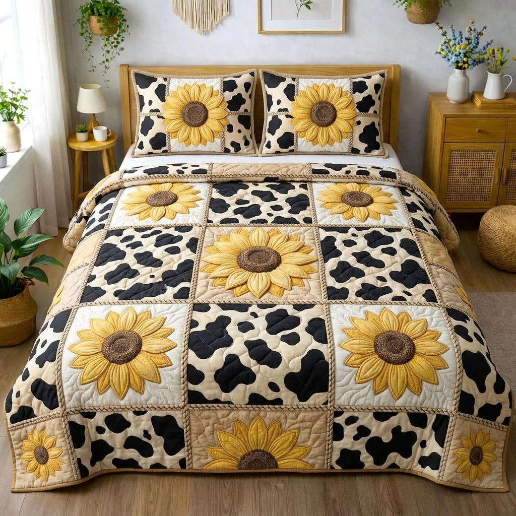 Sunshine Bloom 3-Piece Quilted Bedding Set GFTOMA10353