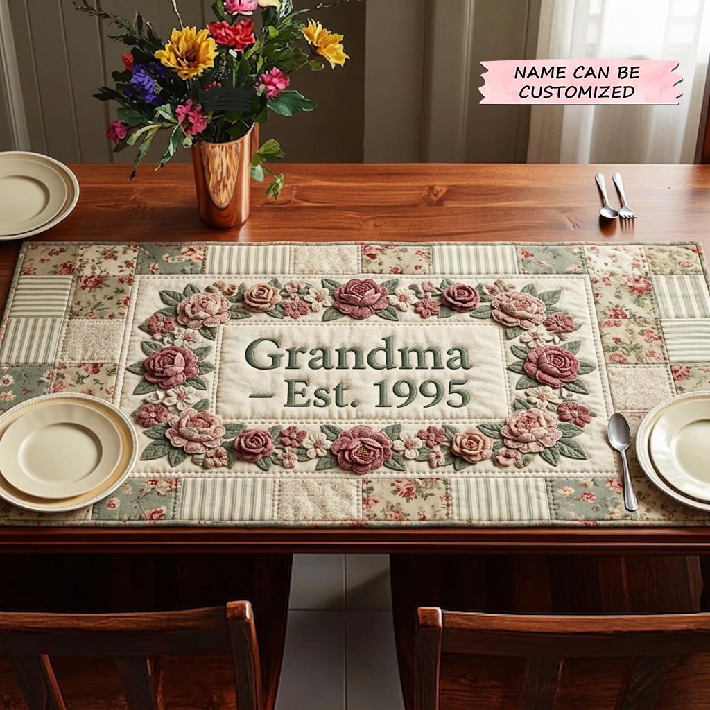 Floral Love Quilted Table Runner QTCUZ GFTOMA10372