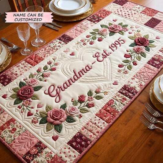 Sweet Bloom Quilted Table Runner QTCUZ GFTOMA10373