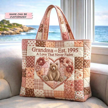 Mom Bloom Quilted Tote Bag QTCUZ GFTOMA10376