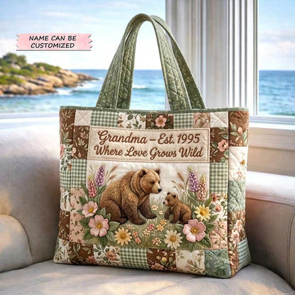Floral Love Quilted Tote Bag QTCUZ GFTOMA10378