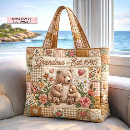 Blooming Mom Quilted Tote Bag QTCUZ GFTOMA10381