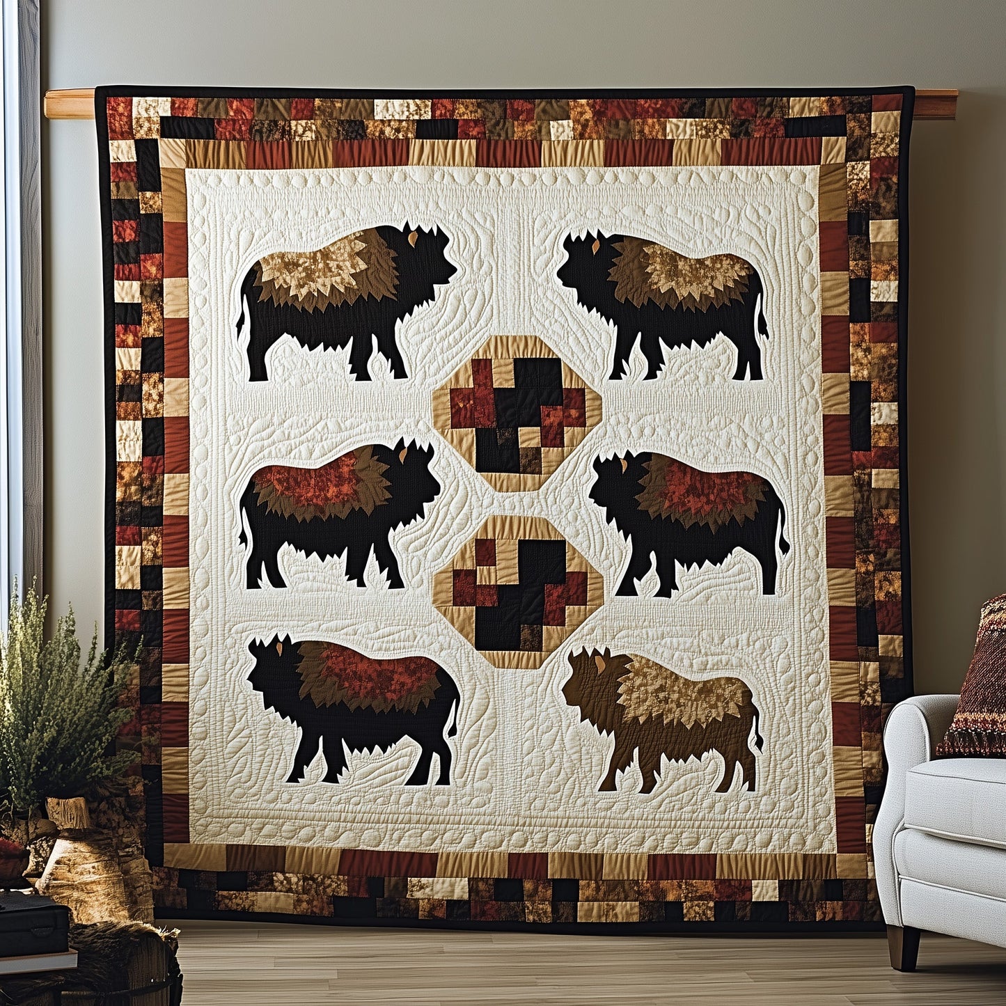 Bison Native Quilted Blanket GFTOMA103