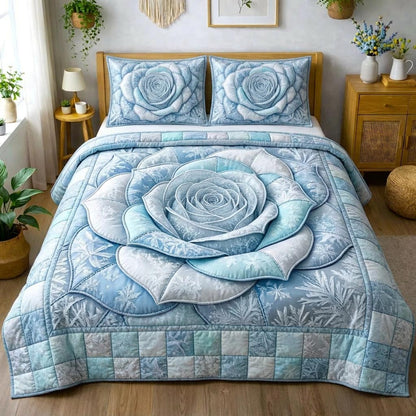 Rose Bloom 3-Piece Quilted Bedding Set GFTOMA10416