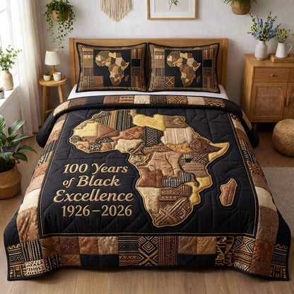Melanin Magic 3-Piece Quilted Bedding Set GFTOMA10421