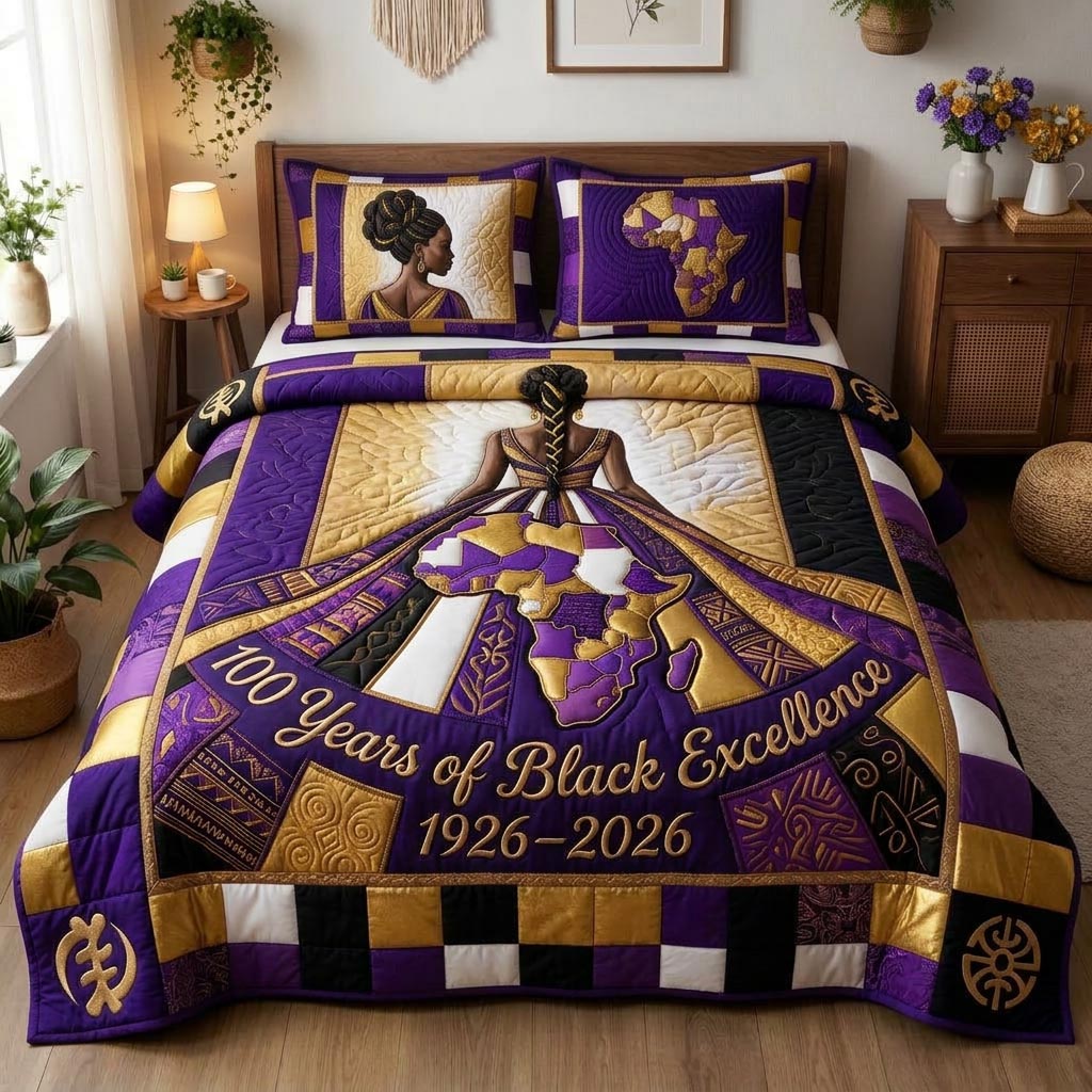 Royal Glow 3-Piece Quilted Bedding Set GFTOMA10423