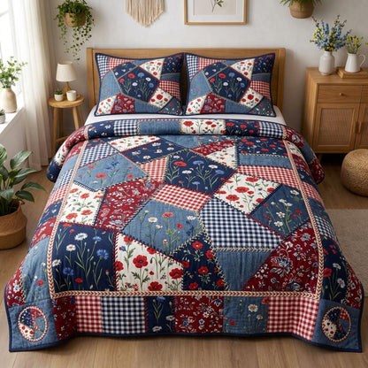 Freedom Meadow 3-Piece Quilted Bedding Set GFTOMA10468