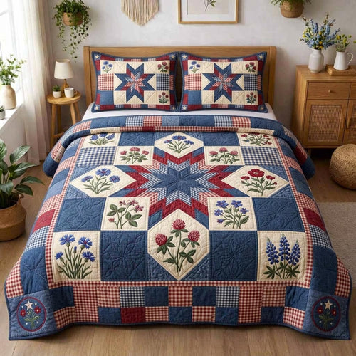 Star Meadow 3-Piece Quilted Bedding Set GFTOMA10470