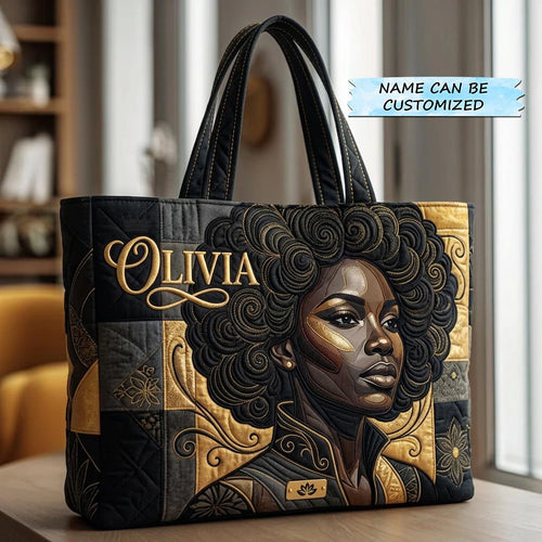 Melanin Magic Quilted Tote Bag QTCUZ GFTOMA10497