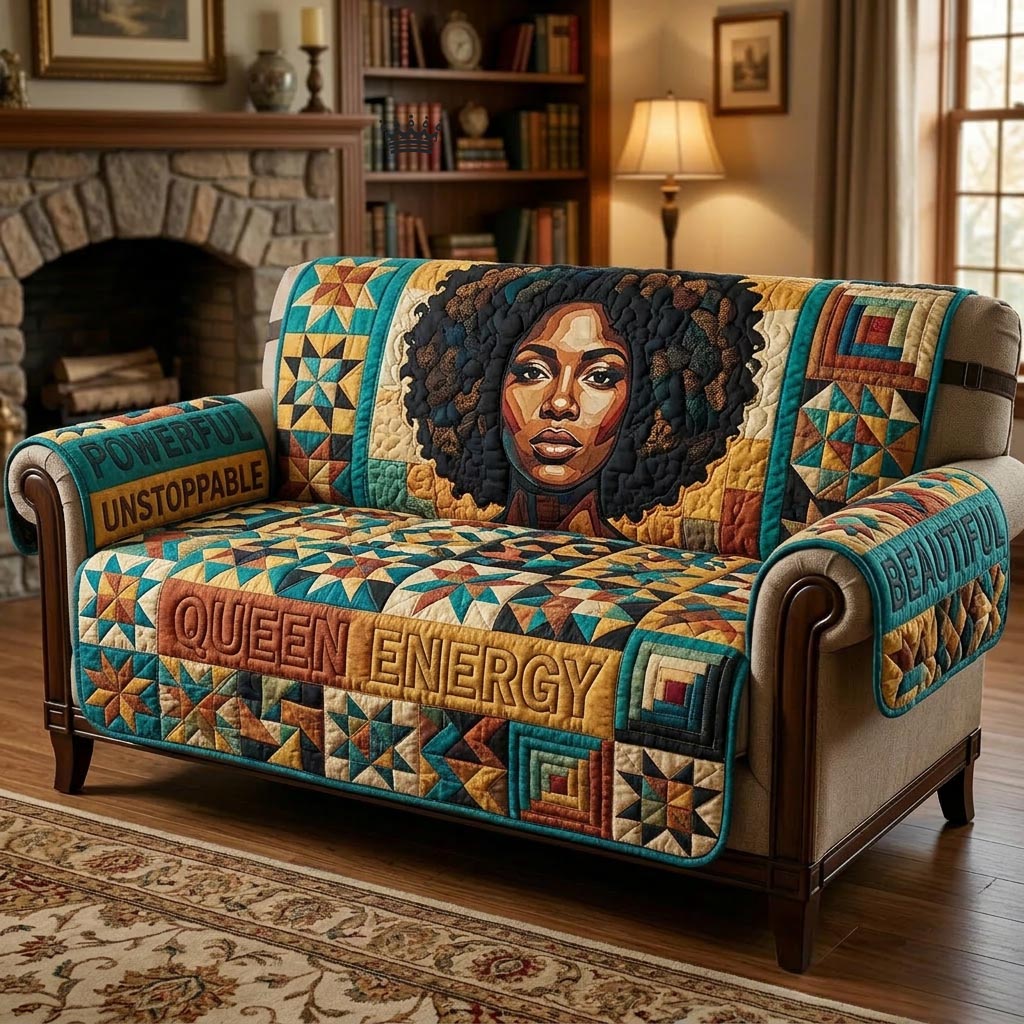 Melanin Magic Quilted Sofa Cover GFTOMA10509
