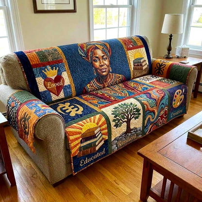 Golden Queen Quilted Sofa Cover GFTOMA10514