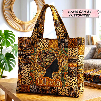 Majestic Melanin Quilted Tote Bag QTCUZ GFTOMA10529