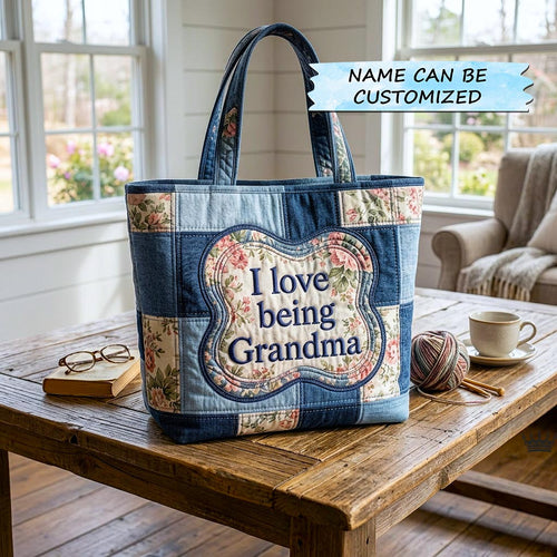 Mom Bloom Quilted Tote Bag QTCUZ GFTOMA10536