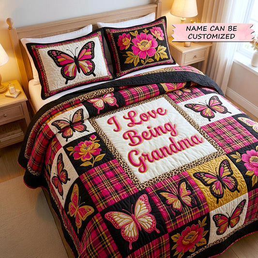 Mom Bloom 3-Piece Quilted Bedding Set QTCUZ GFTOMA10545