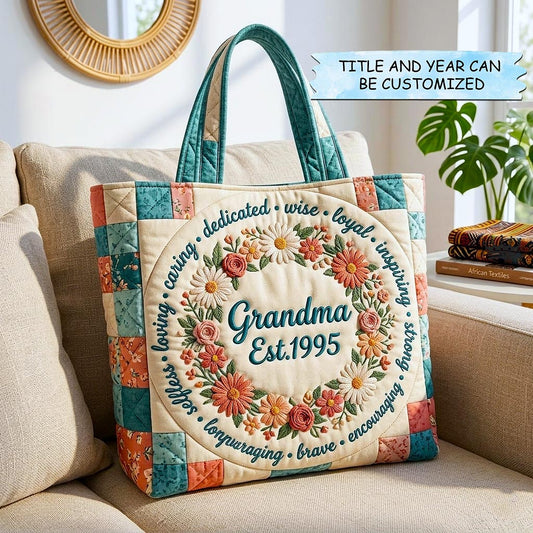 Floral Love Quilted Tote Bag QTCUZ GFTOMA10557