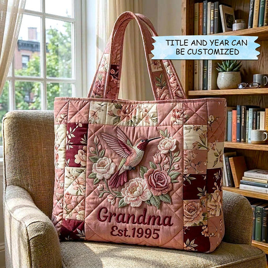 Mom Bloom Quilted Tote Bag QTCUZ GFTOMA10560