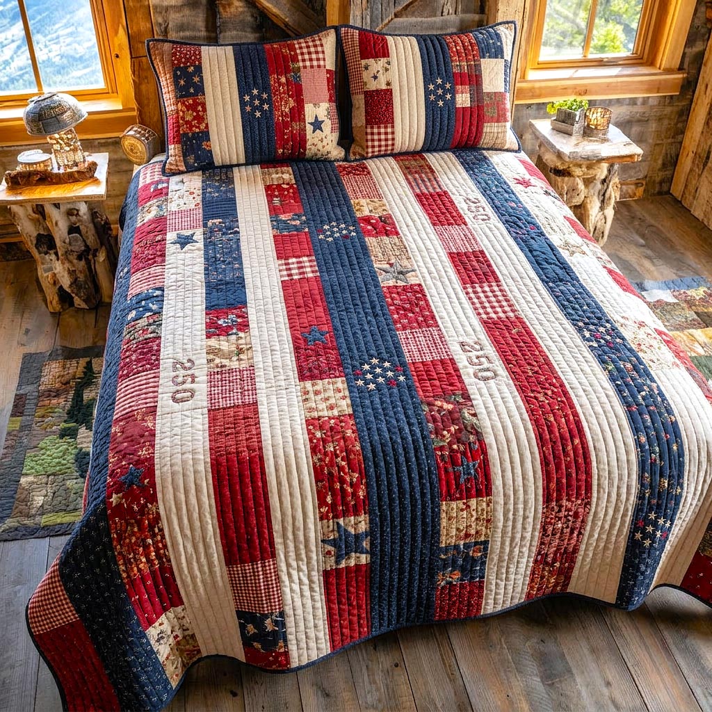 Liberty Colors 3-Piece Quilted Bedding Set GFTOMA10571