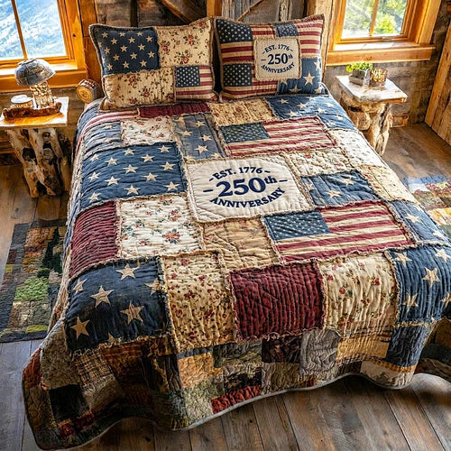 Liberty Colors 3-Piece Quilted Bedding Set GFTOMA10574