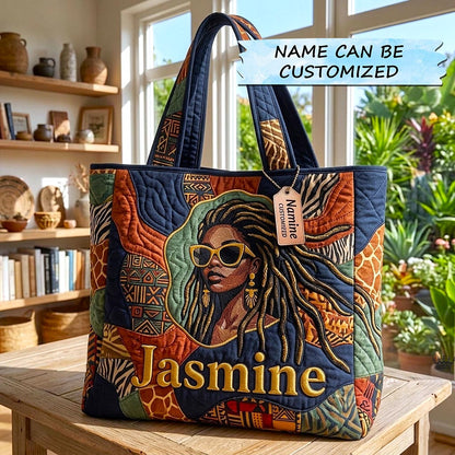 Majestic Melanin Quilted Tote Bag QTCUZ GFTOMA10583