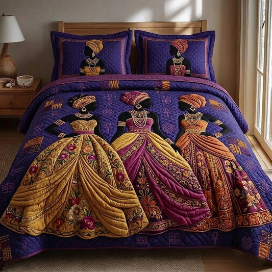 Royal Glow 3-Piece Quilted Bedding Set GFTOMA10611