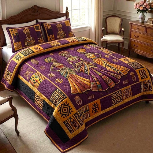 Golden Queen 3-Piece Quilted Bedding Set GFTOMA10612