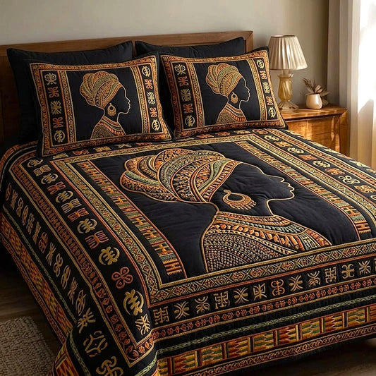 Majestic Melanin 3-Piece Quilted Bedding Set GFTOMA10613
