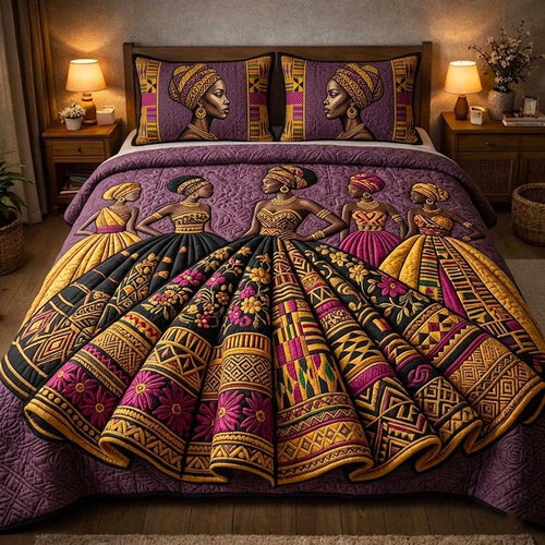Golden Queen 3-Piece Quilted Bedding Set GFTOMA10615