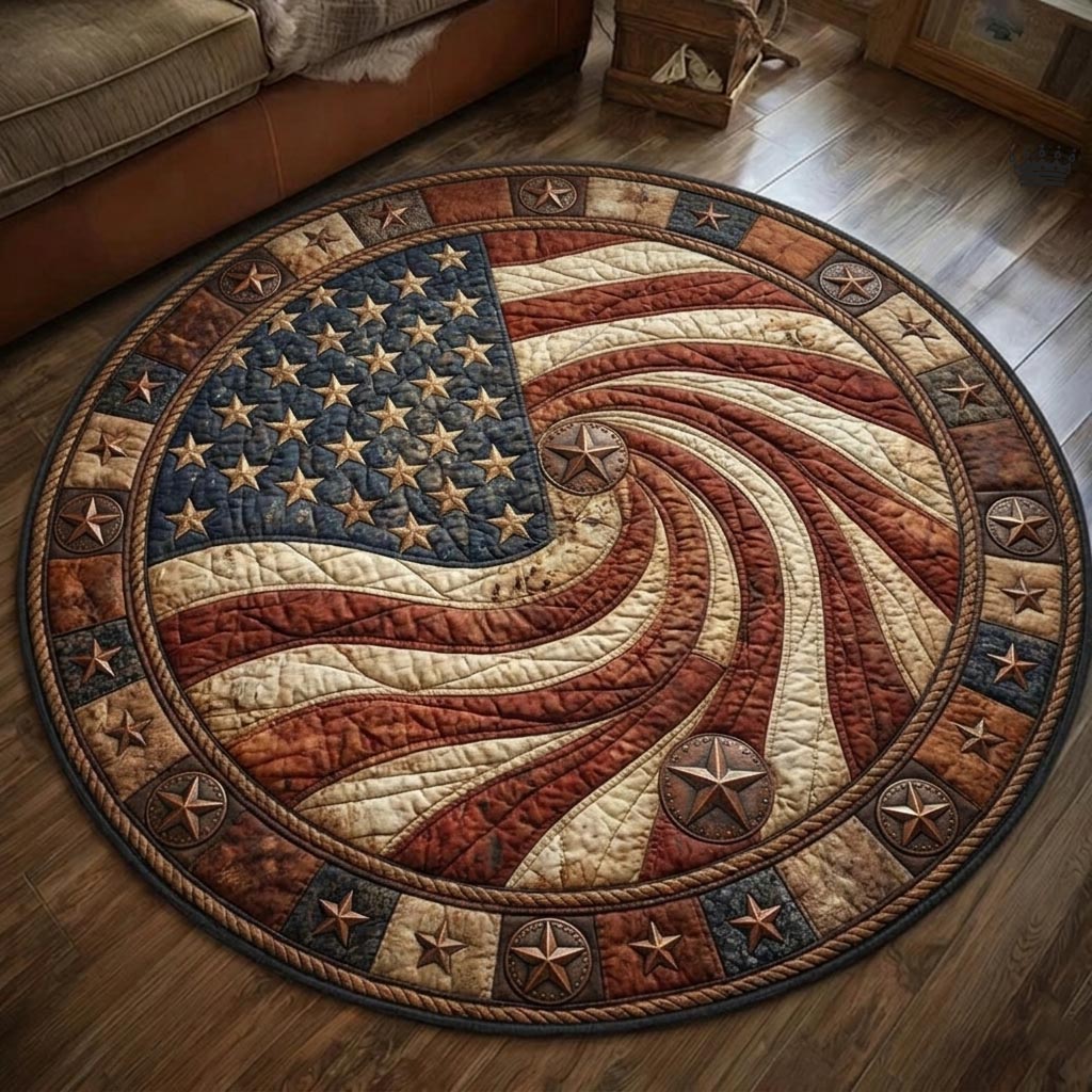 Heritage Patch Quilted Round Mat GFTOMA10634