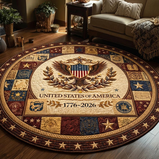 Heritage Patch Quilted Round Mat GFTOMA10636