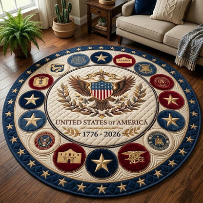 Heritage Patch Quilted Round Mat GFTOMA10637