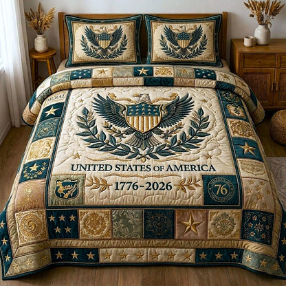 Heritage Patch 3-Piece Quilted Bedding Set GFTOMA10638