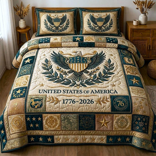Heritage Patch 3-Piece Quilted Bedding Set GFTOMA10638