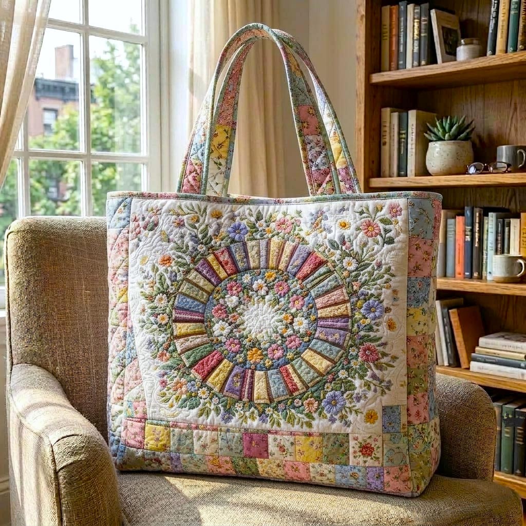 Patchwork Garden Quilted Tote Bag GFTOMA10647
