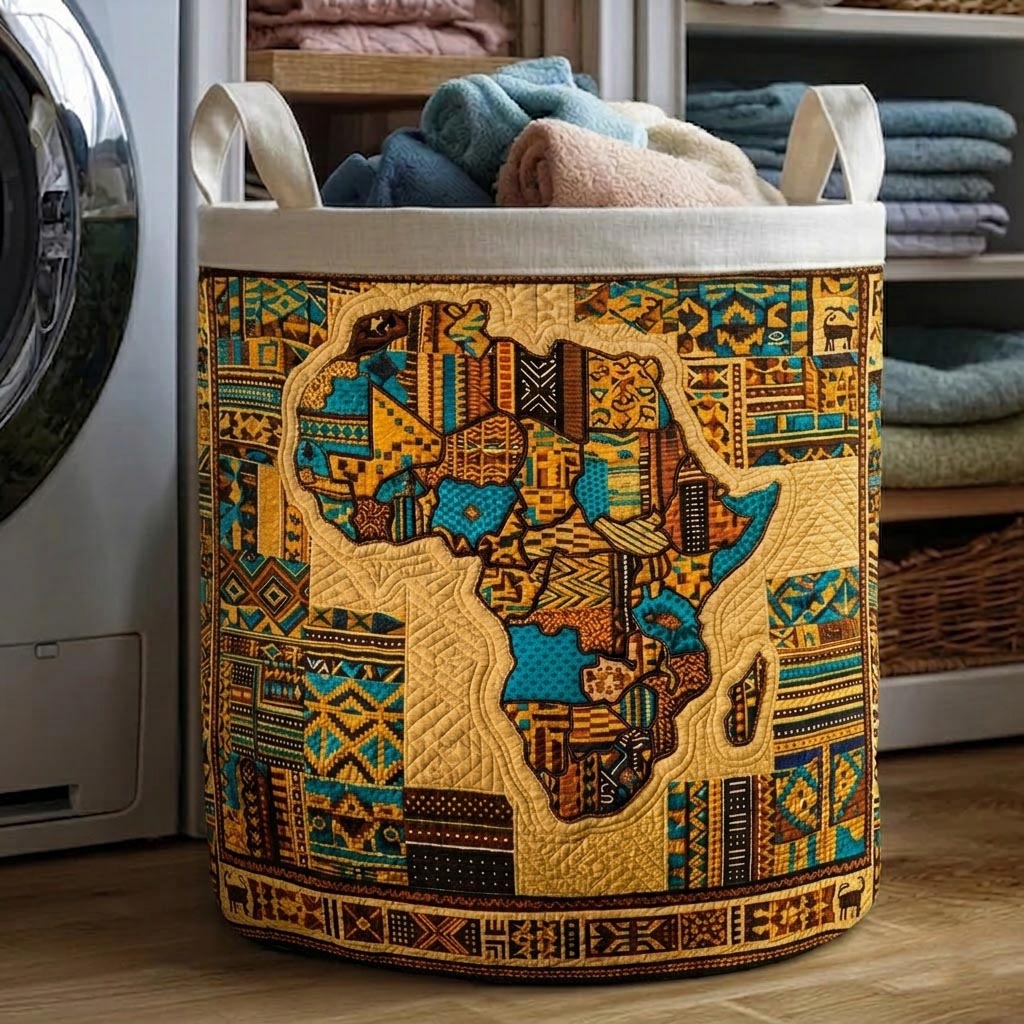 Africa Legacy Quilted Laundry Basket GFTOMA10662C1