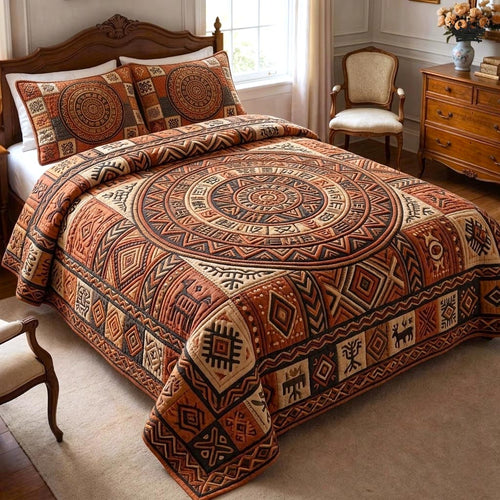 African Heritage 3-Piece Quilted Bedding Set GFTOMA10677