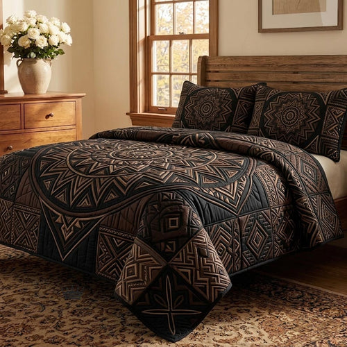 African Heritage 3-Piece Quilted Bedding Set GFTOMA10678