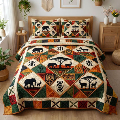 Cultural Rhythm 3-Piece Quilted Bedding Set GFTOMA10688