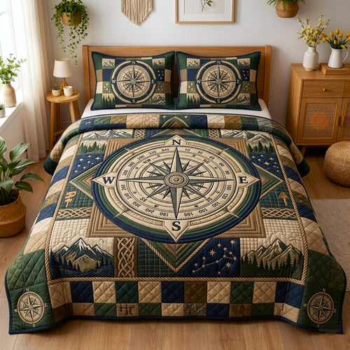 Pathfinder Spirit 3-Piece Quilted Bedding Set GFTOMA10711