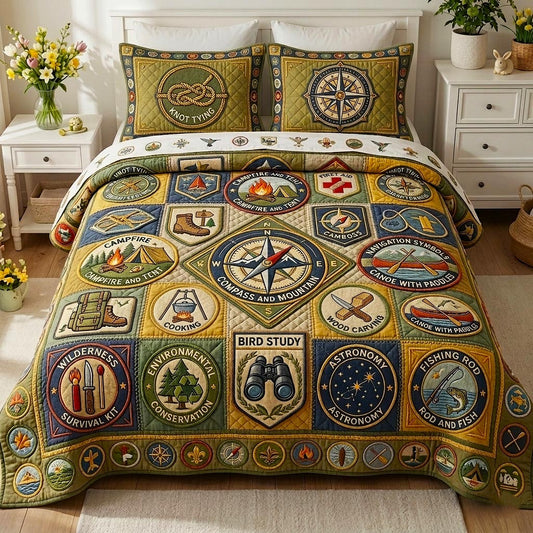 Badge Spirit 3-Piece Quilted Bedding Set GFTOMA10713