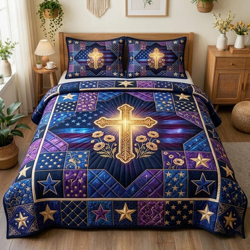 Eternal Honor 3-Piece Quilted Bedding Set GFTOMA10718
